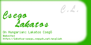 csego lakatos business card